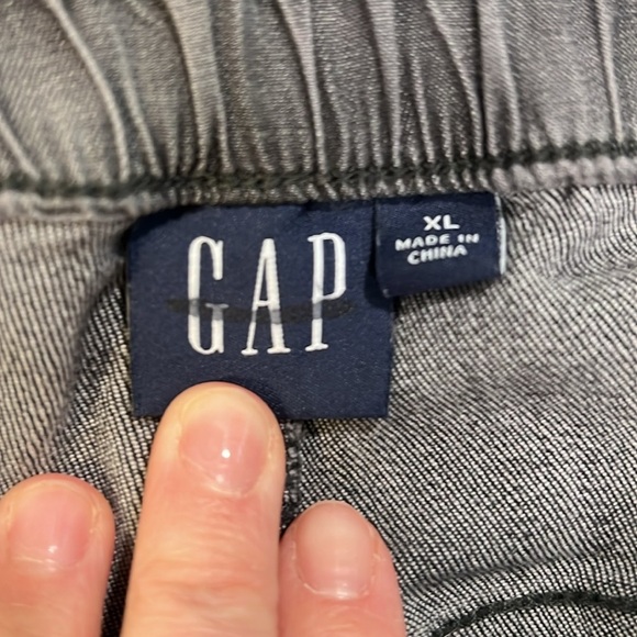 Gap - XL, black/gray paper bag waist, high rise jeans - Picture 4 of 9